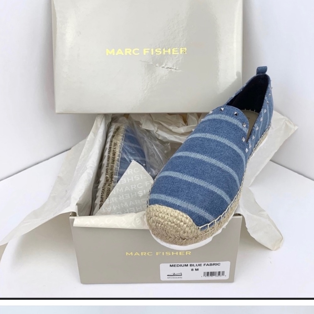 Marc Fisher The Chequer Espadrille Slip-On Size 8
